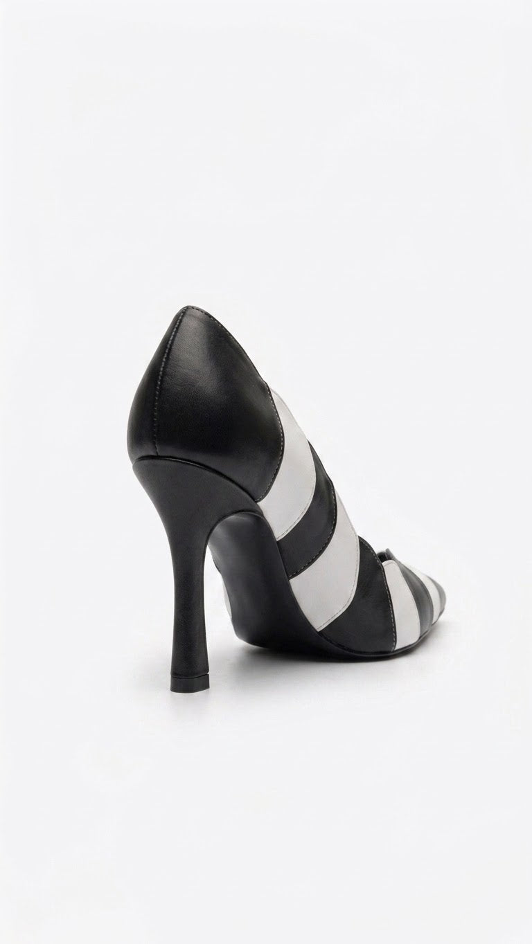 Monroe Black & White Pumps