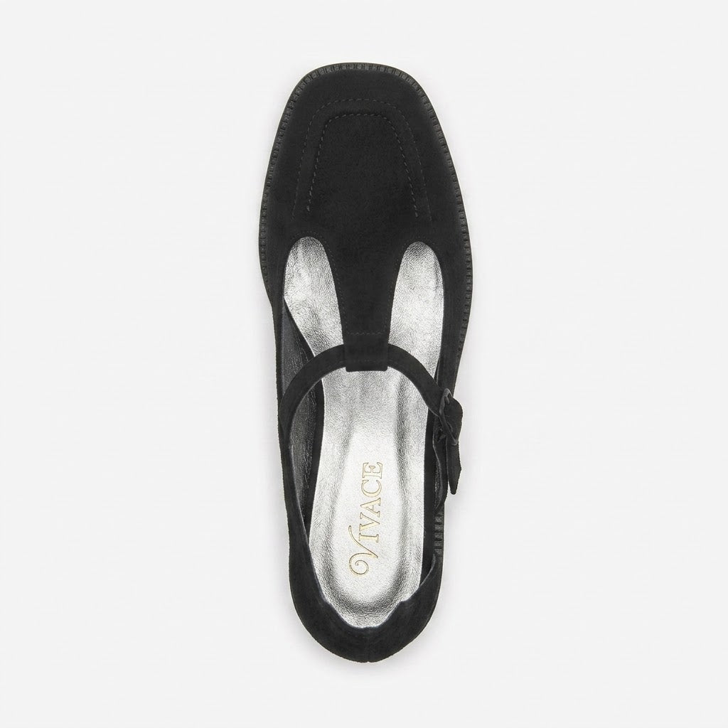 Sabine Suede T-Strap Loafer