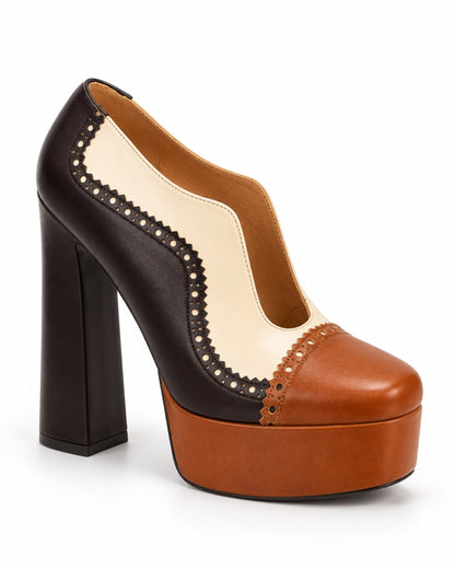 Isaline Brogue Platform Pump