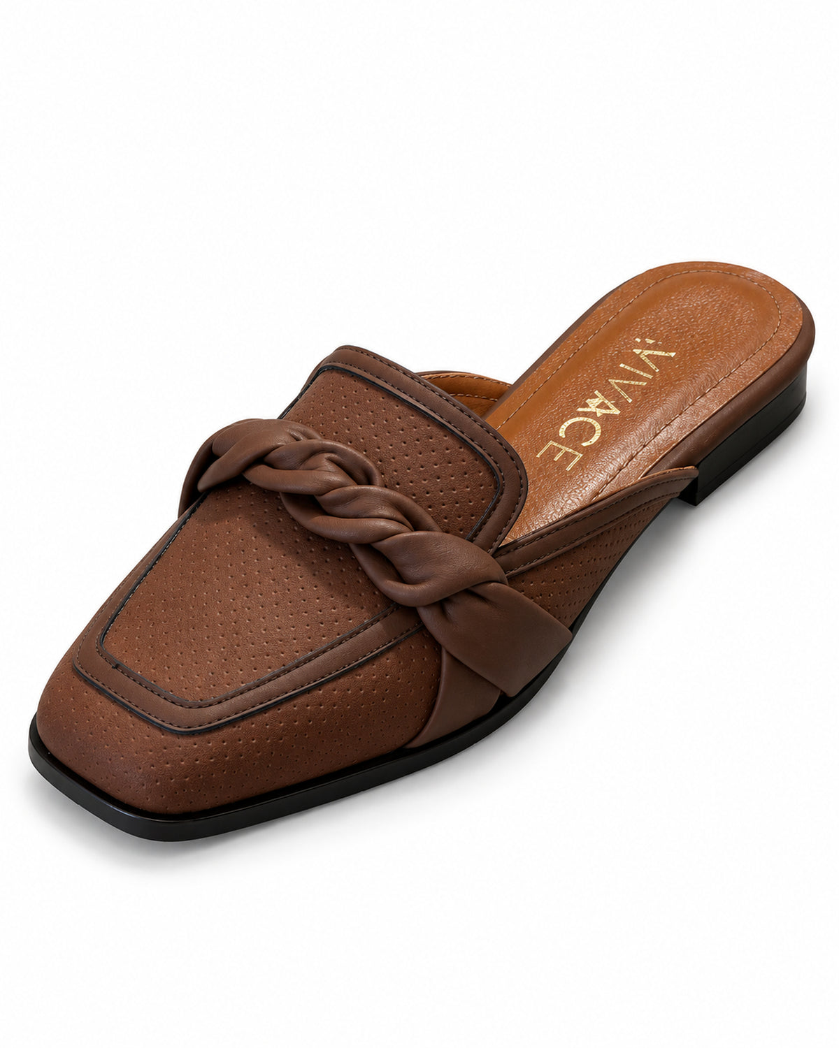 Amelie Twist-Detail Loafer Mule
