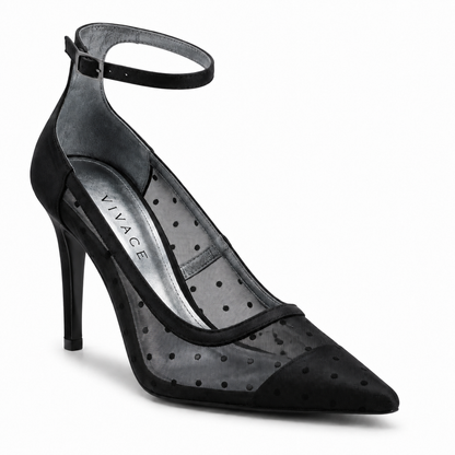 Lucienne Mesh Pump by VIVACE – front three-quarter view