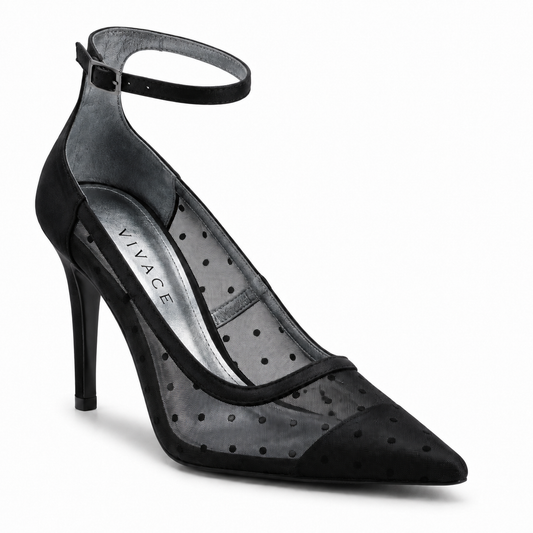 Lucienne Mesh Pump by VIVACE – front three-quarter view