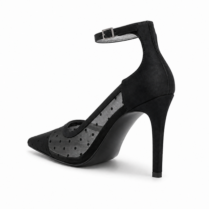 Lucienne Mesh Pump by VIVACE – back three-quarter view