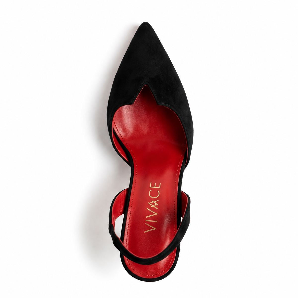 Aveline Slingback Pump by VIVACE – top view