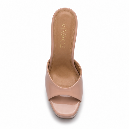 Lucienne Platform Mule Nude women's shoe by VIVACE