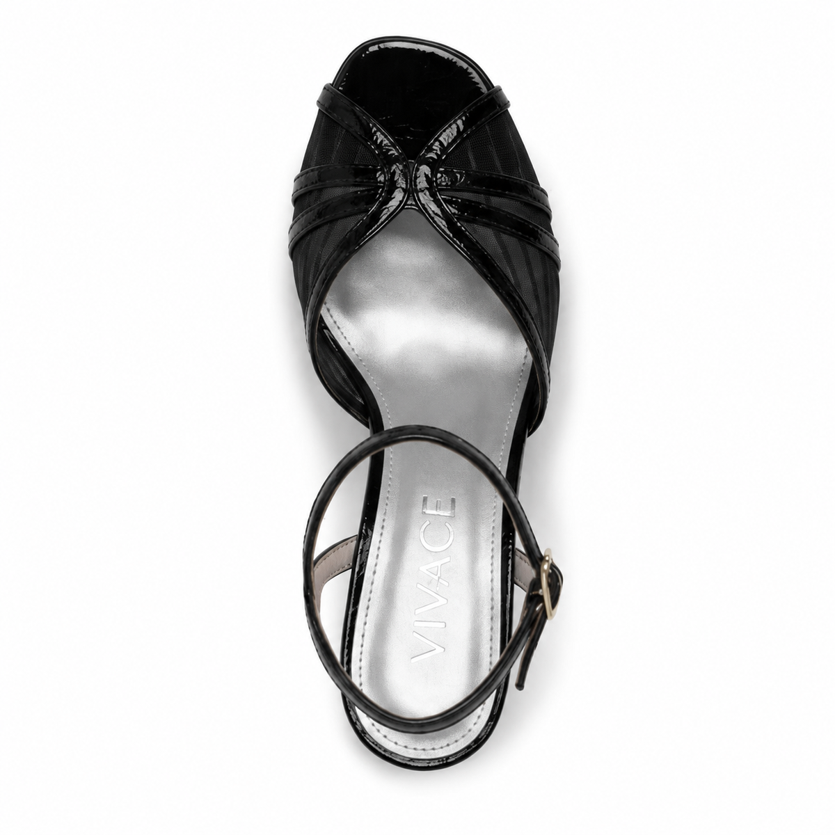 Romane Mesh Platform Sandal Black women's shoe by VIVACE
