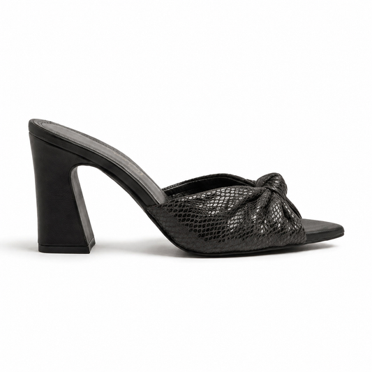 Noéline Knot Mule Black women's shoe by VIVACE