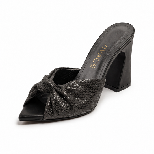 Noéline Knot Mule Black women's shoe by VIVACE