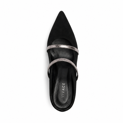 Coralie Double-Strap Pointed Pump