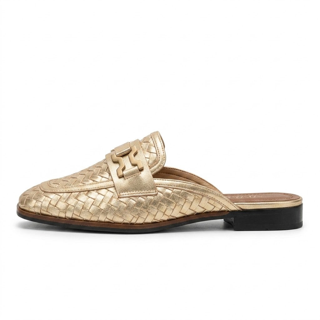 Aurelia Woven Loafer Mule