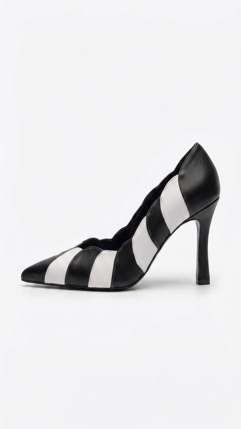 Monroe Black & White Pumps