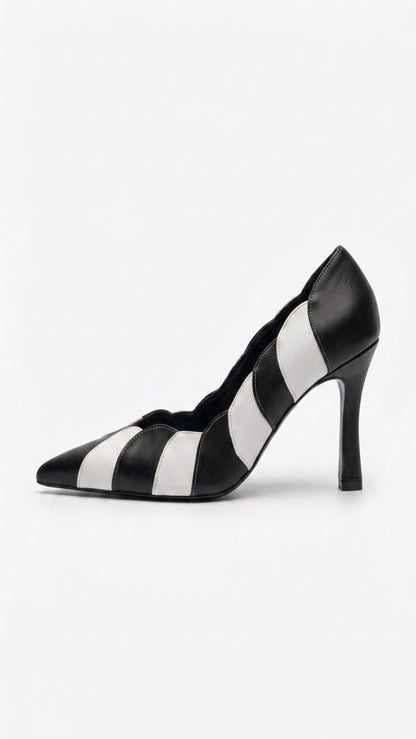 Monroe Black & White Pumps in Multicolor by VIVACE – product image 2