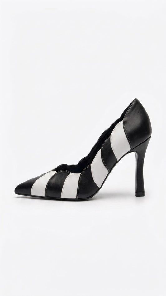 Monroe Black & White Pumps in Multicolor by VIVACE – product image 2