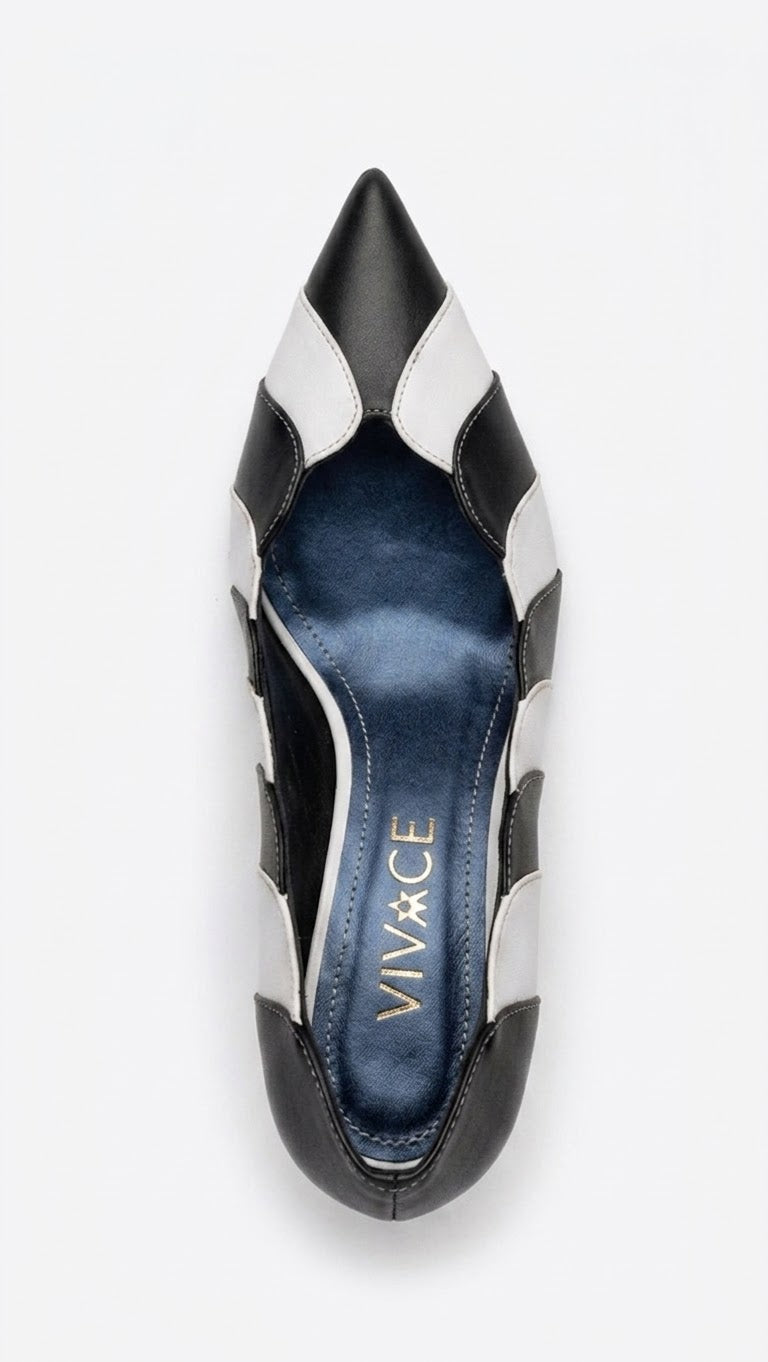 Monroe Black & White Pumps