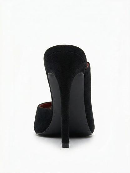 Ava Suede Mules in Black by VIVACE – product image 4