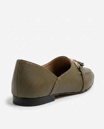 Amelia Tassel Loafer in Green by VIVACE – product image 4