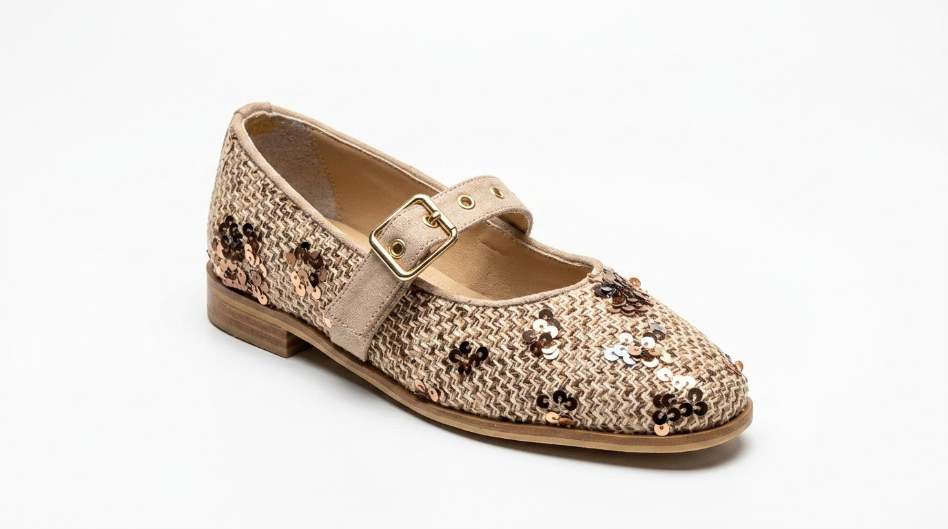 Estelle Sequin Mary Jane Flats