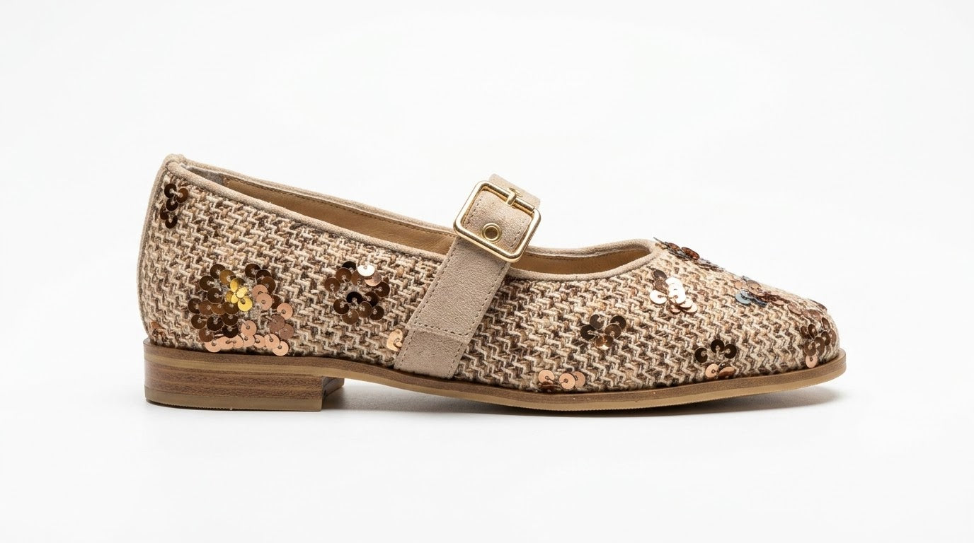 Estelle Sequin Mary Jane Flats