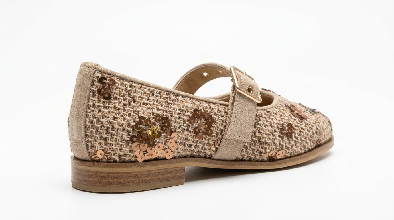 Estelle Sequin Mary Jane Flats