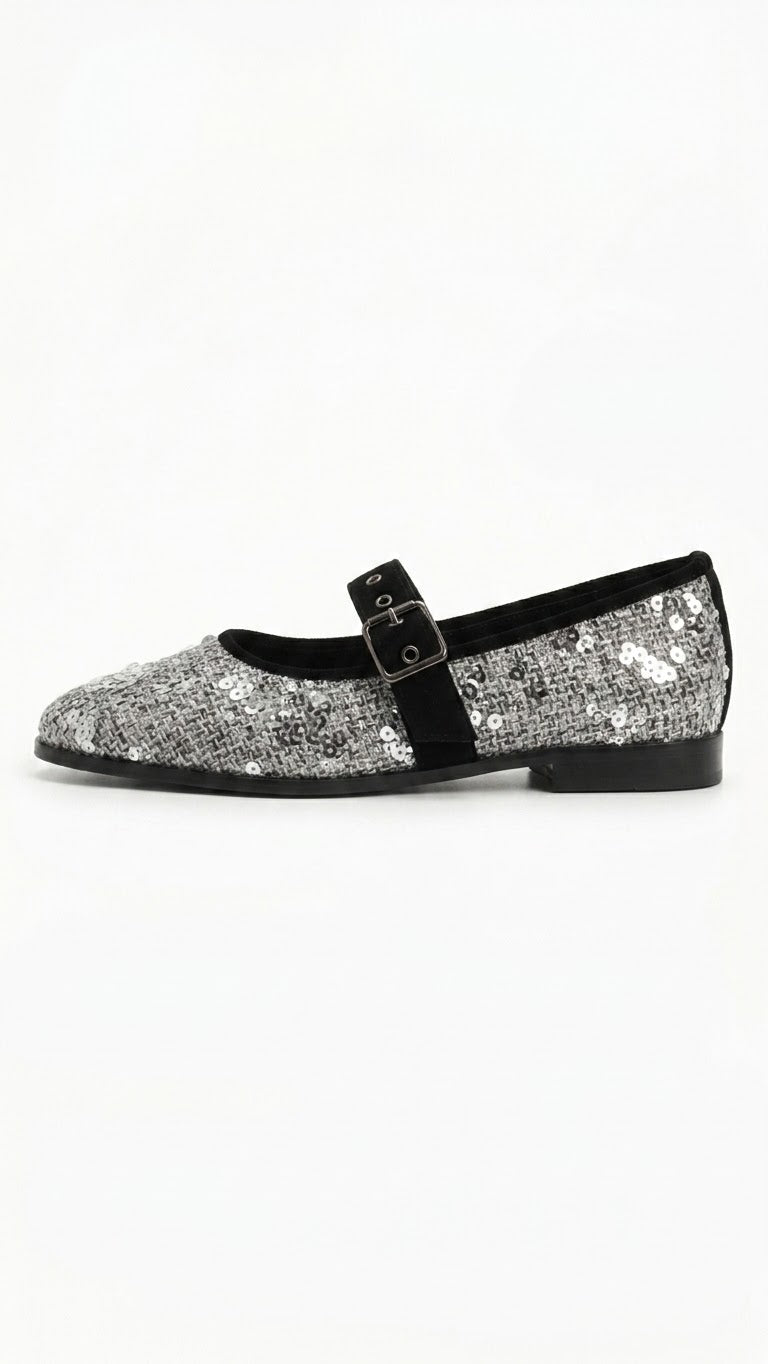 Estelle Sequin Mary Jane Flats