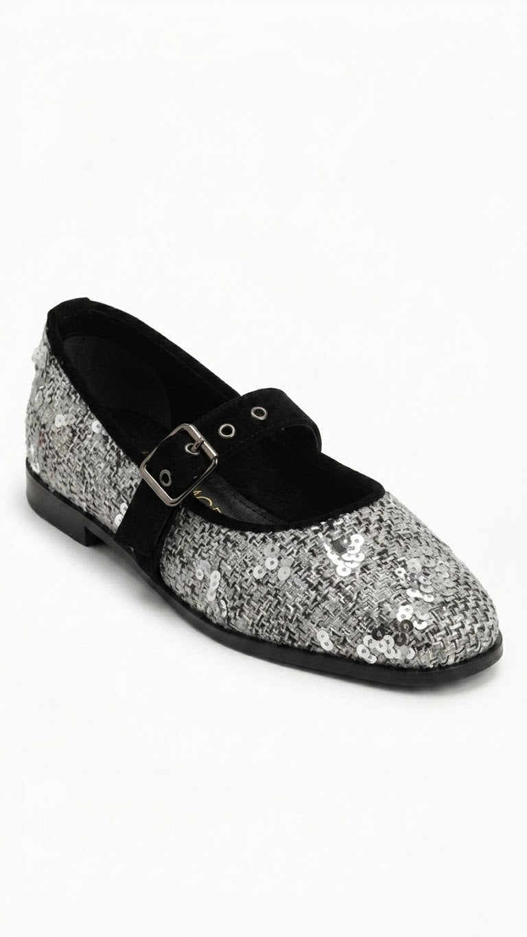 Estelle Sequin Mary Jane Flats
