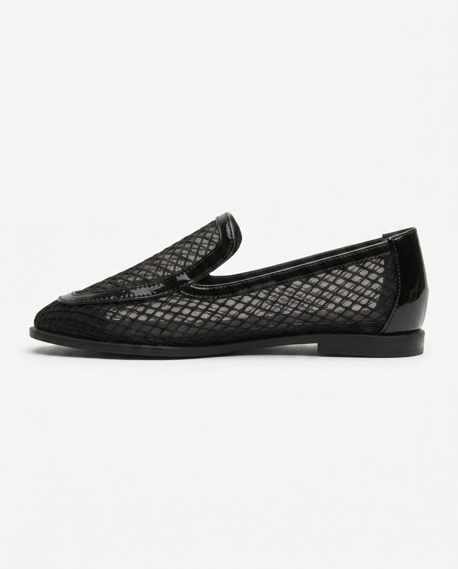 Nerina Patent-Trim Mesh Loafer