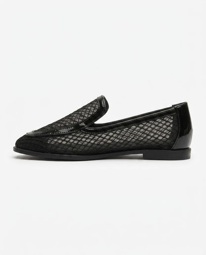 Nerina Patent-Trim Mesh Loafer in Black by VIVACE – product image 2