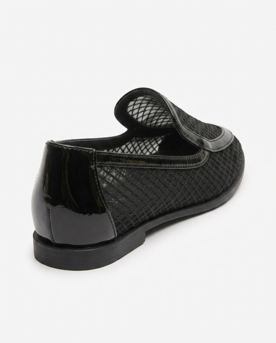 Nerina Patent-Trim Mesh Loafer