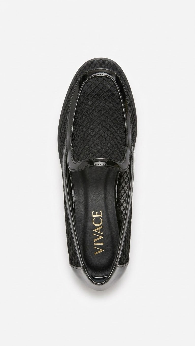 Nerina Patent-Trim Mesh Loafer