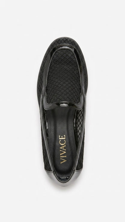 Nerina Patent-Trim Mesh Loafer in Black by VIVACE – product image 4