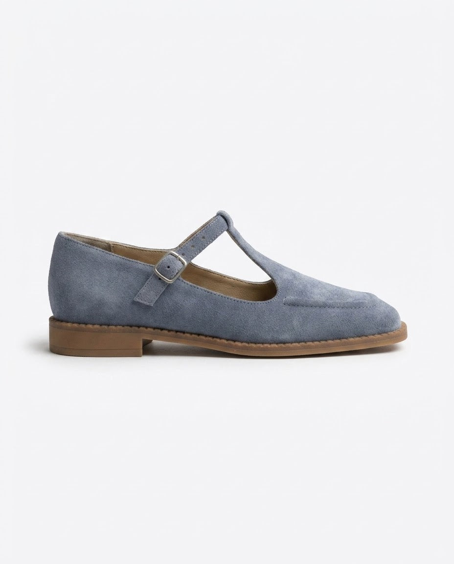 Sabine Suede T-Strap Loafer