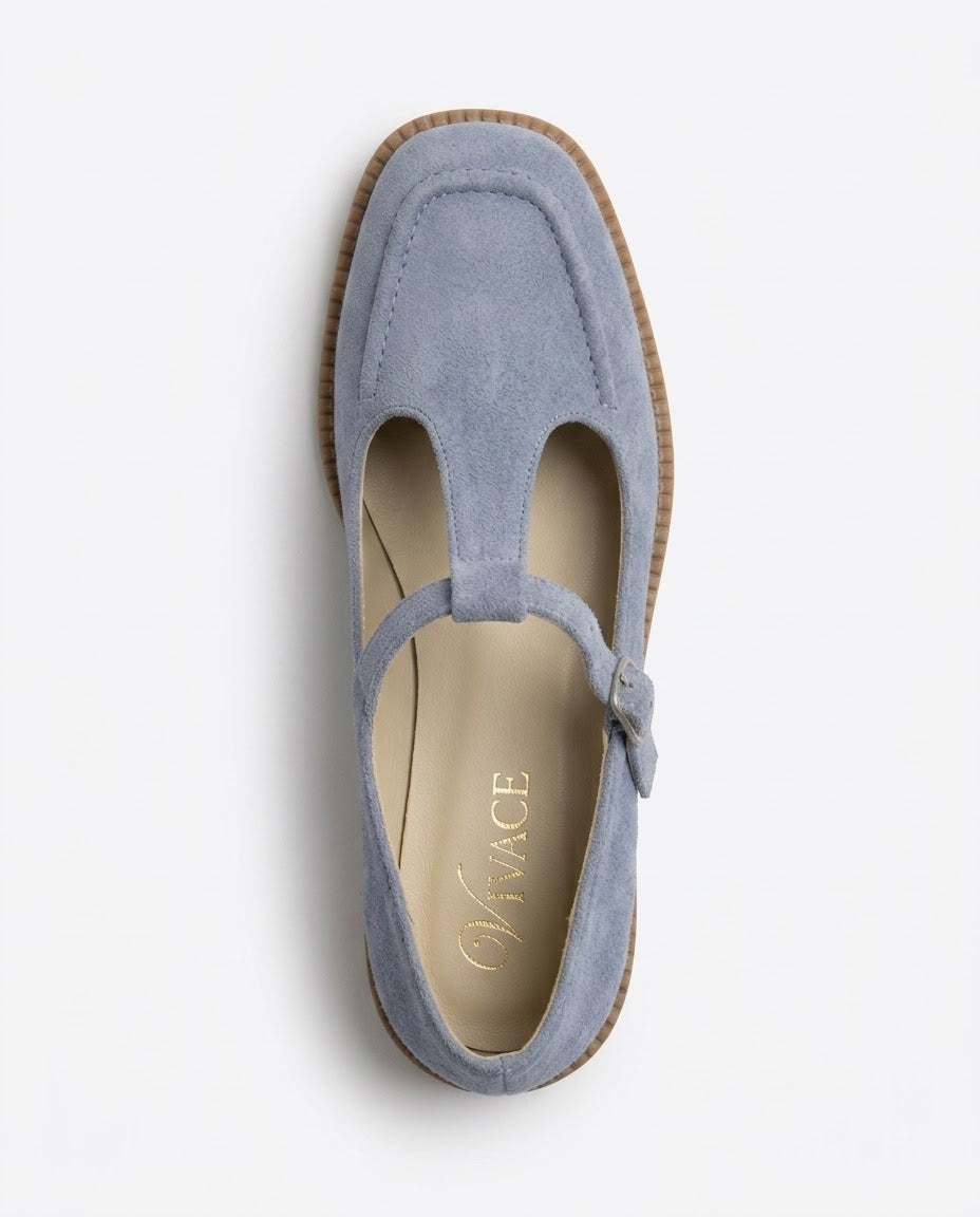 Sabine Suede T-Strap Loafer