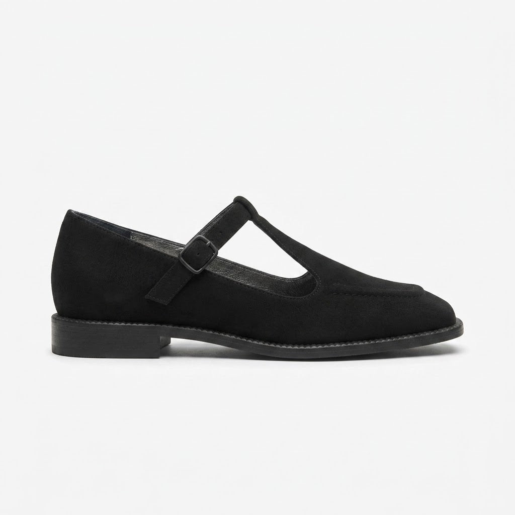 Sabine Suede T-Strap Loafer
