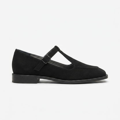 Sabine Suede T-Strap Loafer in Blue by VIVACE – product image 8