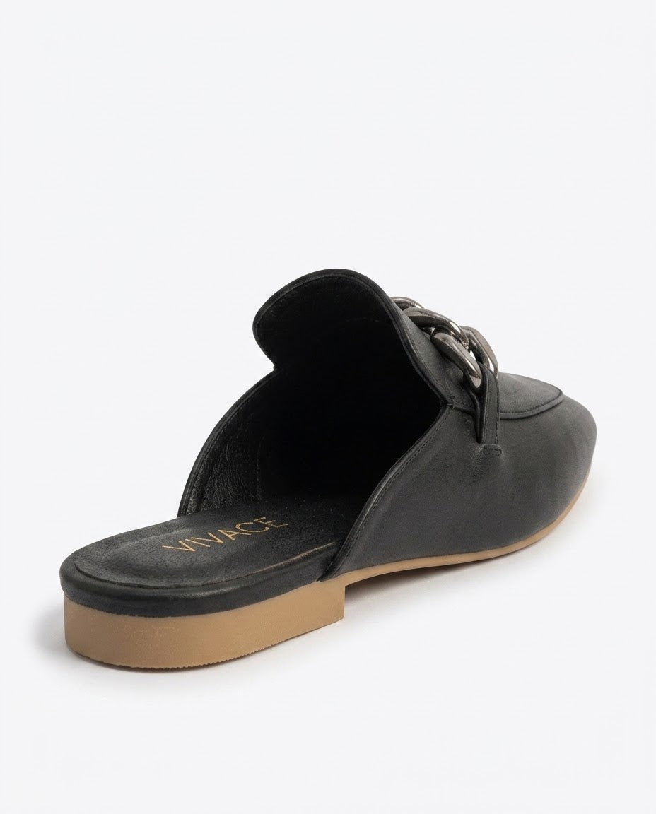 Clarita Chain Loafer Mule