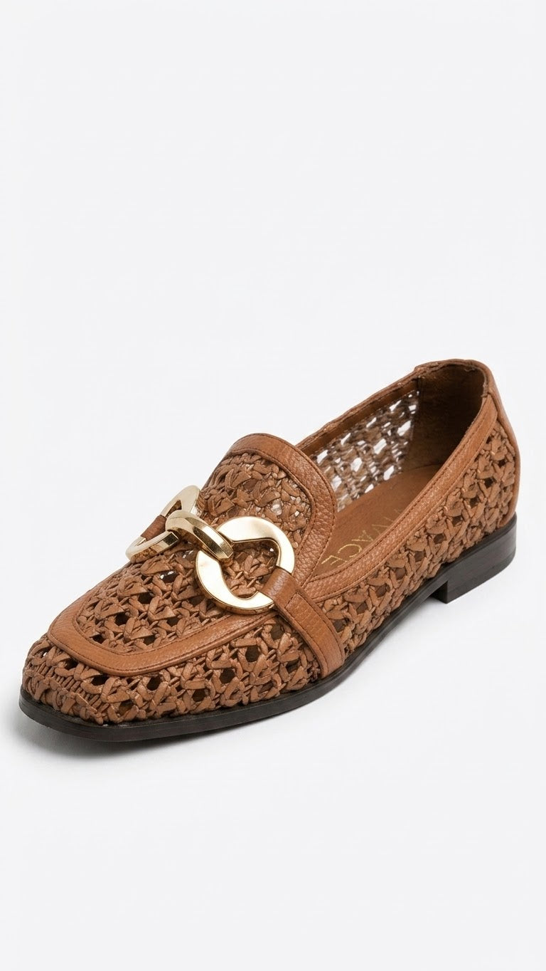 Solenne Woven Chain Loafer