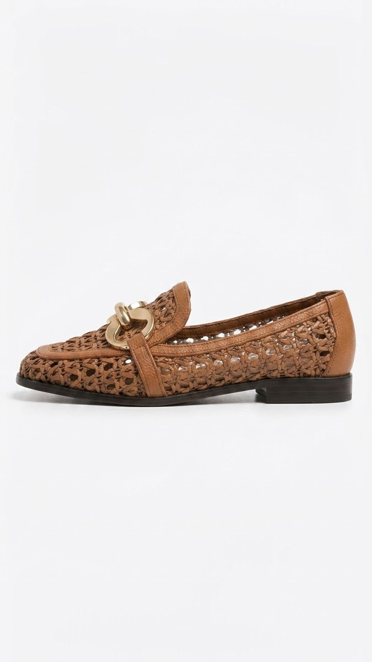 Solenne Woven Chain Loafer