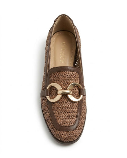 Camille Woven Chain Loafer in Camel by VIVACE – product image 5
