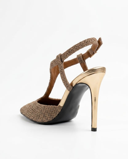 Solène T-Strap Pump in Brown by VIVACE – product image 3