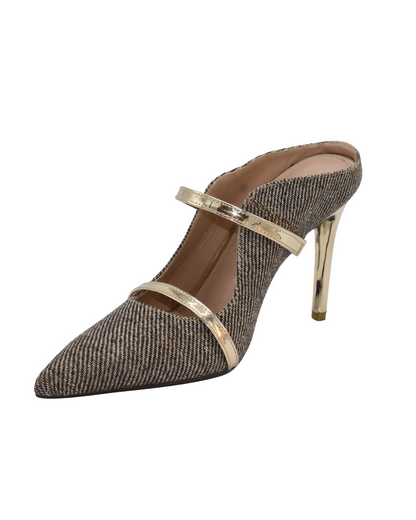 Coralie brown double-strap pointed pump by VIVACE, alternate view