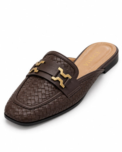 Aurelia Woven Loafer Mule