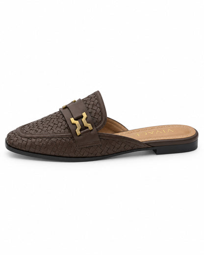 Aurelia Woven Loafer Mule