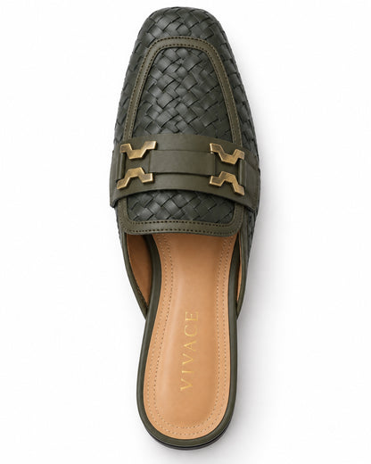 Aurelia Woven Loafer Mule