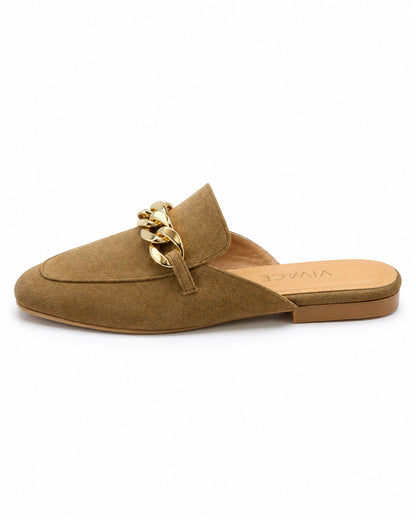 Clarita Chain Loafer Mule